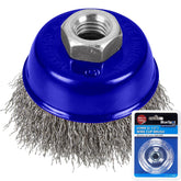 BlueSpot Steel Wire Cup Brush Welding Rust Paint Removal M14 X 2 65MM 2 1/2"